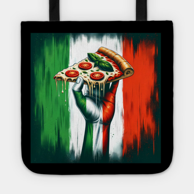 Pizza Lover Italian Flag Colors Tote by logiamerch