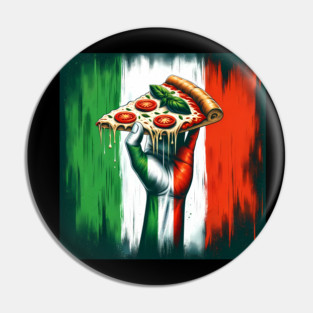 Pizza Lover Italian Flag Colors Pin