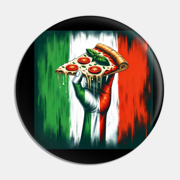 Pizza Lover Italian Flag Colors Pin by logiamerch