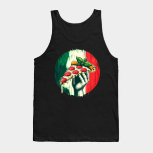 Pizza Lover Italian Flag Colors Tank Top