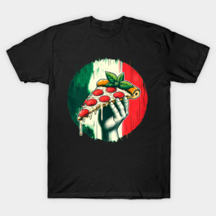 Pizza Lover Italian Flag Colors T-Shirt