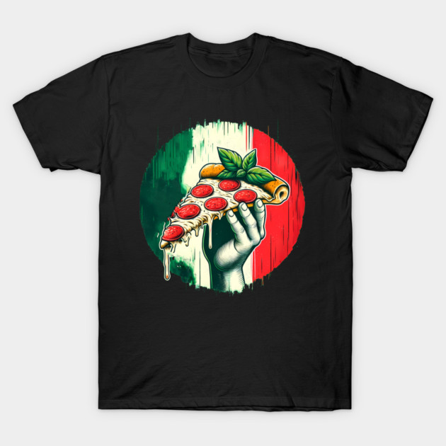 Pizza Lover Italian Flag Colors T-Shirt by logiamerch