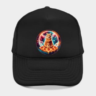 Cat with Pizza in Space, Funny Pizza Lover Hat