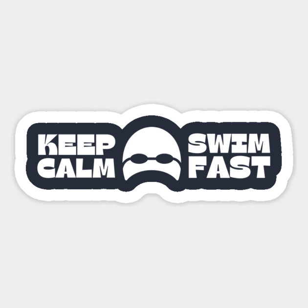 Keep Calm Swim Fast Magnet by Timeless Chaos