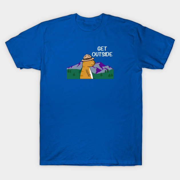 Get Outside Ranger Cat T-Shirt by Coconut Moe Illustrations