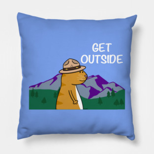 Get Outside Ranger Cat Pillow
