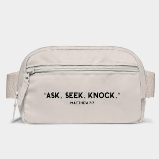 Christian Quote Matthew 7:7 Bag