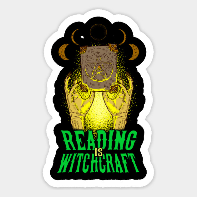 Reading is Witchcraft Occult Creepy Halloween Magnet by creative