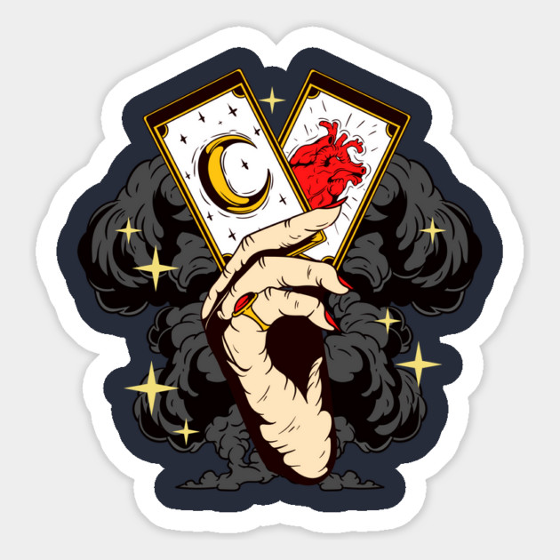 Witchcraft Occult Tarot Cards Halloween Magnet by creative