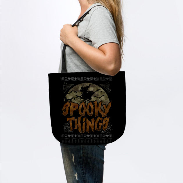 Spooky Things Halloween Witch Funny Ugly Sweater Style by creative
