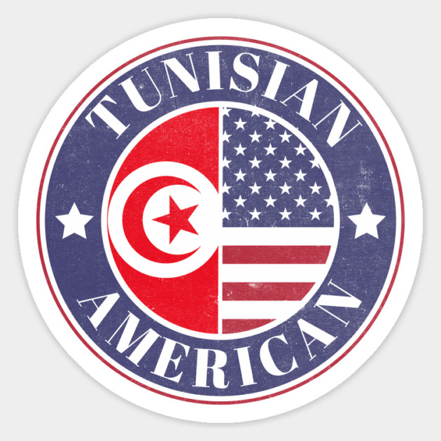 Proud Tunisian-American Badge - Tunisia Flag Magnet by Yesteeyear