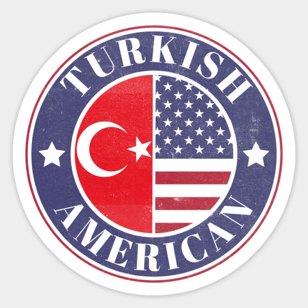 Proud Turkish-American Badge - Turkey Flag Magnet by Yesteeyear