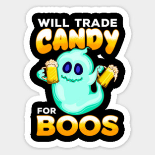 Will Trade Candy for Boos Funny Halloween Magnet