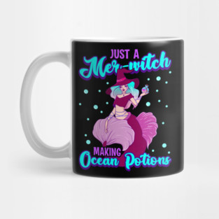 Mer-witch Halloween Witch Mermaid with Sea Potion Mug