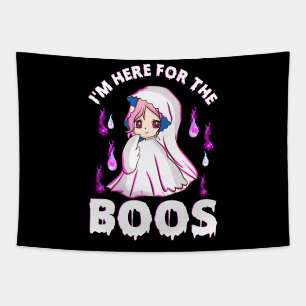 I'm just here for the boos Funny Halloween Tapestry by creative
