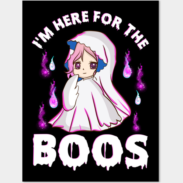 I'm just here for the boos Funny Halloween Wall Art by creative