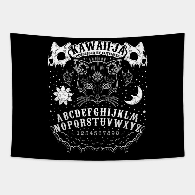 Kawah-Ja Cat Board Halloween Humorous Gift Tapestry by creative