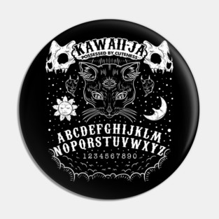 Kawah-Ja Cat Board Halloween Humorous Gift Pin