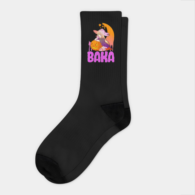 Baka Halloween Witch Anime Manga Gift Socks by creative