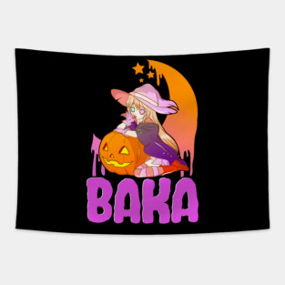 Baka Halloween Witch Anime Manga Gift Tapestry