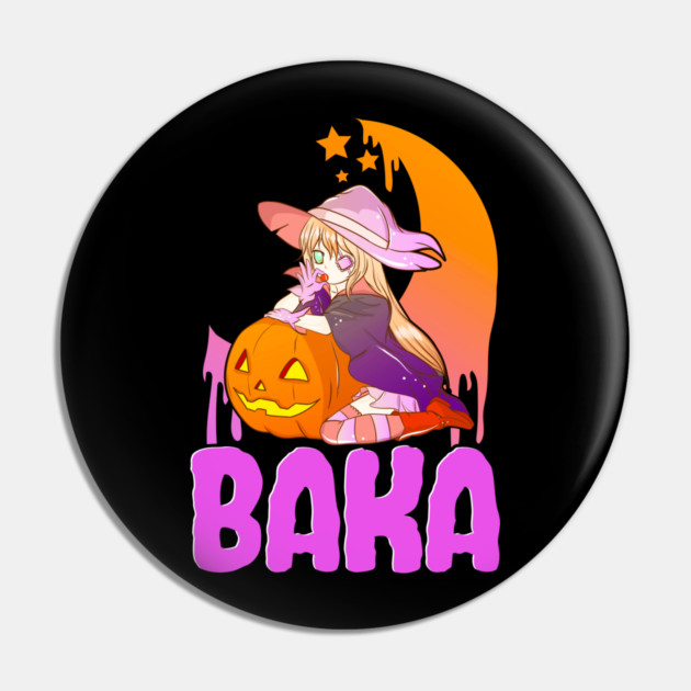 Baka Halloween Witch Anime Manga Gift Pin by creative
