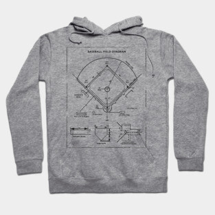 baseball field diagram Hoodie