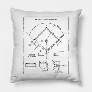 baseball field diagram Pillow