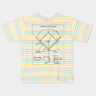 baseball field diagram Kids T-Shirt