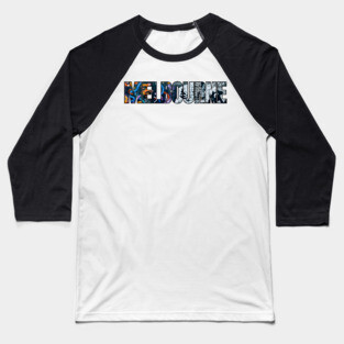 Melbourne Laneway Graffiti Baseball T-Shirt