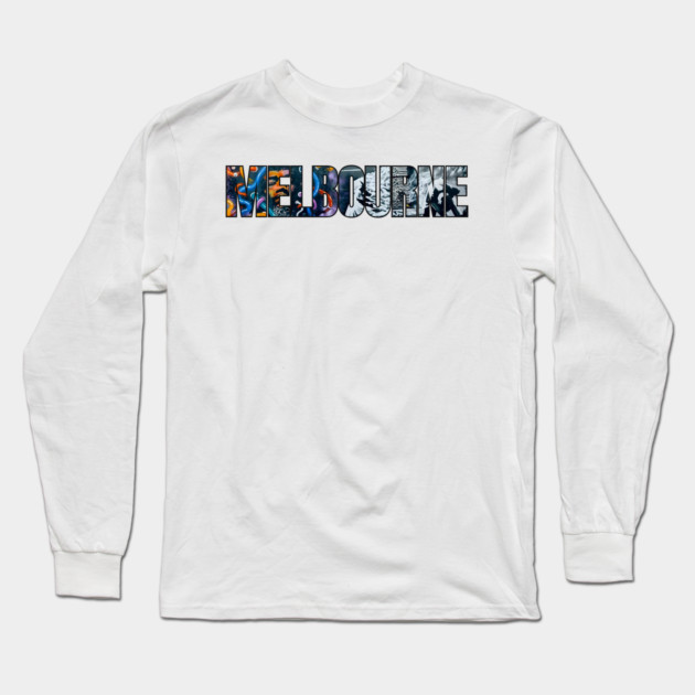 Melbourne Laneway Graffiti Long Sleeve T-Shirt by Timeless Chaos