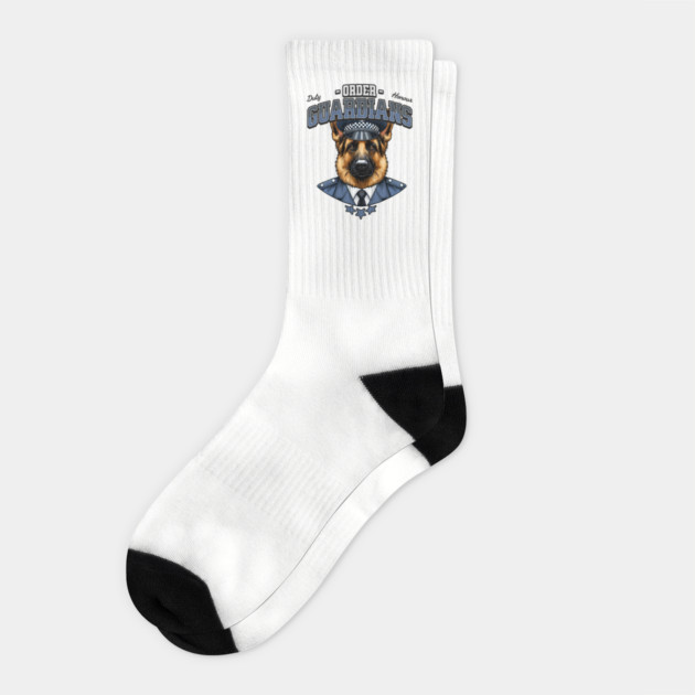Order Guardian, Dog in Police Uniform Socks by Vinokurio