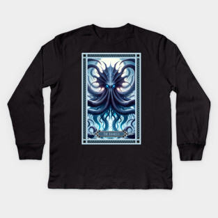 The Kraken Tarot Card Kids Long Sleeve T-Shirt
