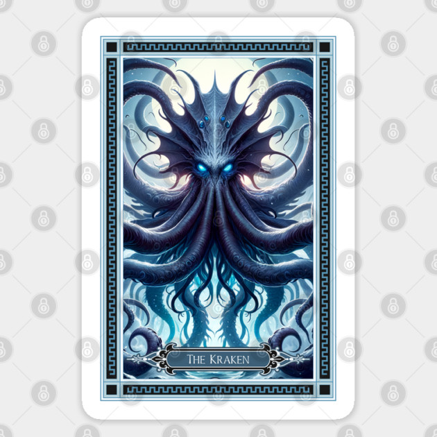 The Kraken Tarot Card Sticker by HolidayBug