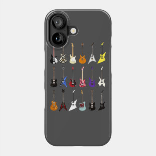 Riffs that Rocked the World - Iconic Guitars from Rock and Metal Legends Phone Case
