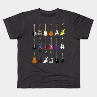 Riffs that Rocked the World - Iconic Guitars from Rock and Metal Legends Kids T-Shirt