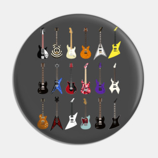 Riffs that Rocked the World - Iconic Guitars from Rock and Metal Legends Pin
