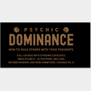 Psychic Dominance Vintage Ad Design Posters and Art