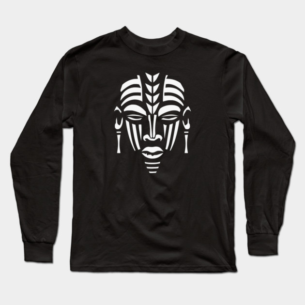 Afrocentric Mask Long Sleeve T-Shirt by UrbanLifeApparel