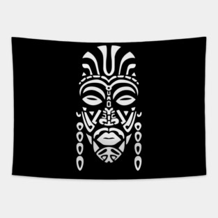 Afrocentric Tribal Mask Tapestry
