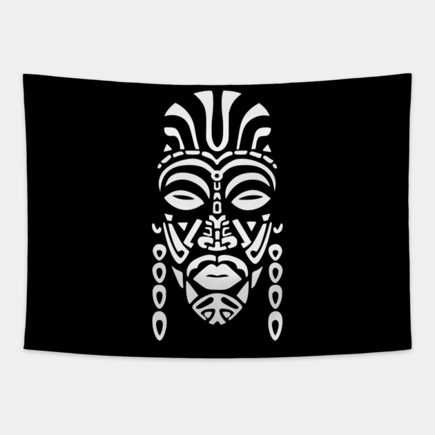 Afrocentric Tribal Mask Tapestry by UrbanLifeApparel