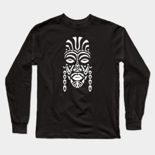 Afrocentric Tribal Mask Long Sleeve T-Shirt