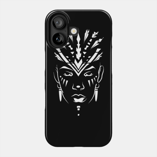 Afrocentric Female Mask Phone Case by UrbanLifeApparel