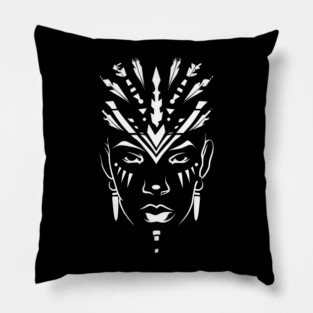 Afrocentric Female Mask Pillow
