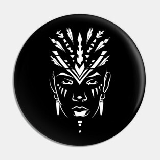 Afrocentric Female Mask Pin