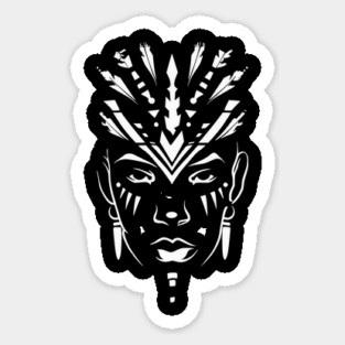 Afrocentric Female Mask Magnet