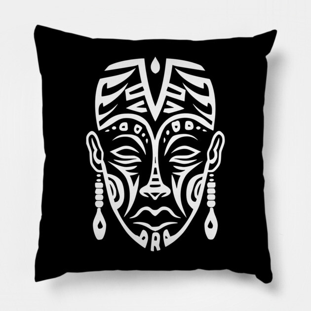 Afrocentric Mask Man Pillow by UrbanLifeApparel