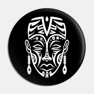 Afrocentric Mask Man Pin