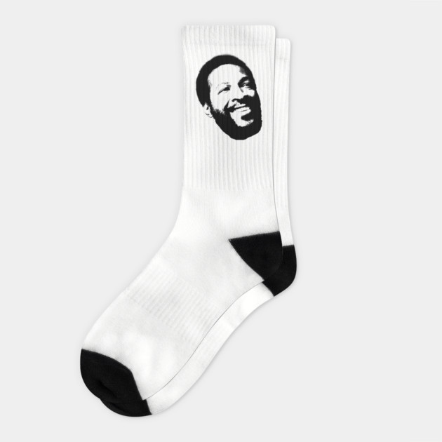 Marvin Gaye smiling Socks by UrbanLifeApparel