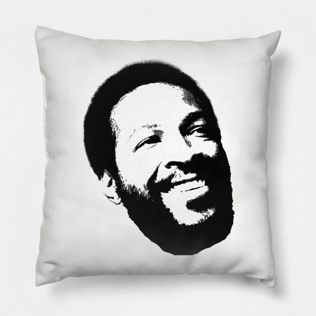 Marvin Gaye smiling Pillow by UrbanLifeApparel