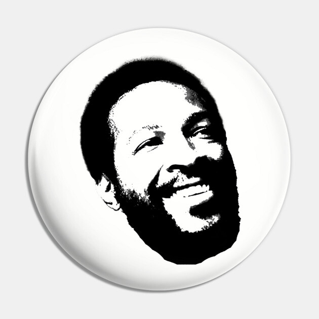 Marvin Gaye smiling Pin by UrbanLifeApparel
